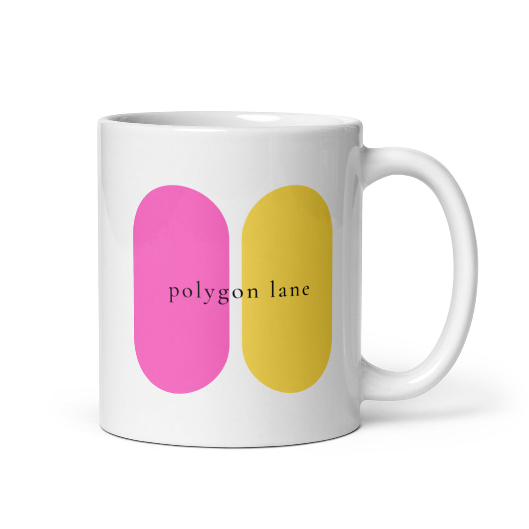 Circle Back Mug in Pink/Yellow