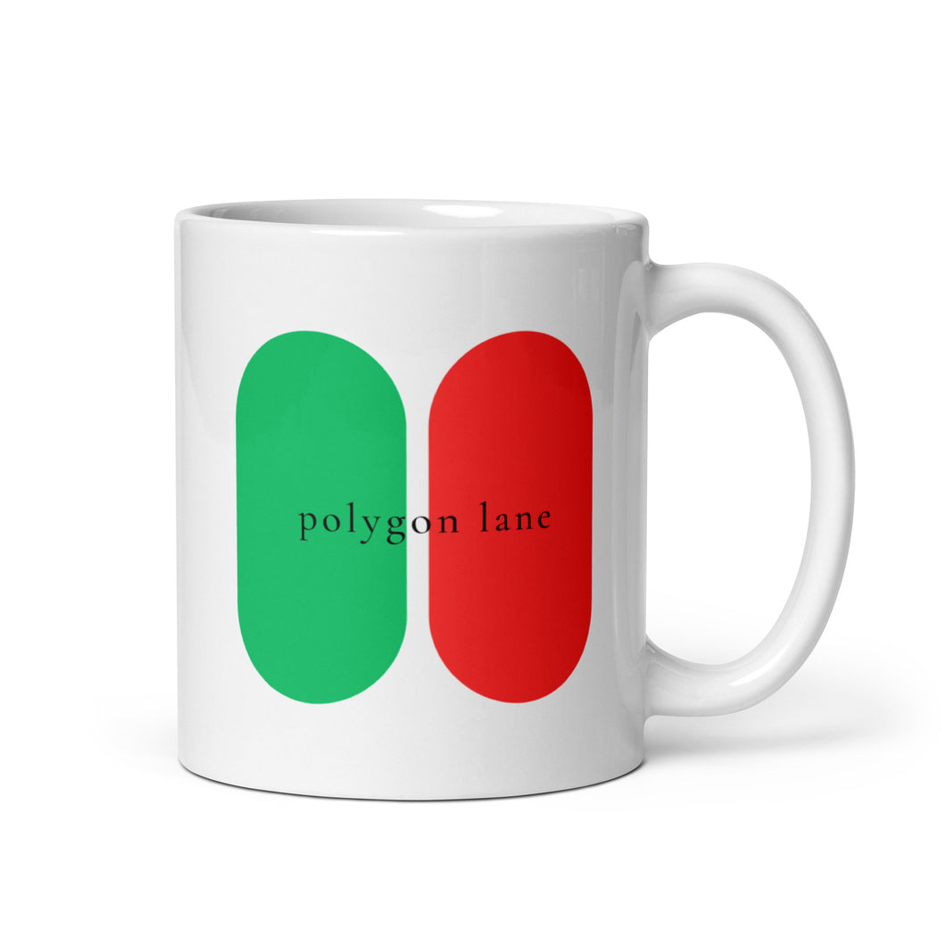 Circle Back Mug in Green/Red